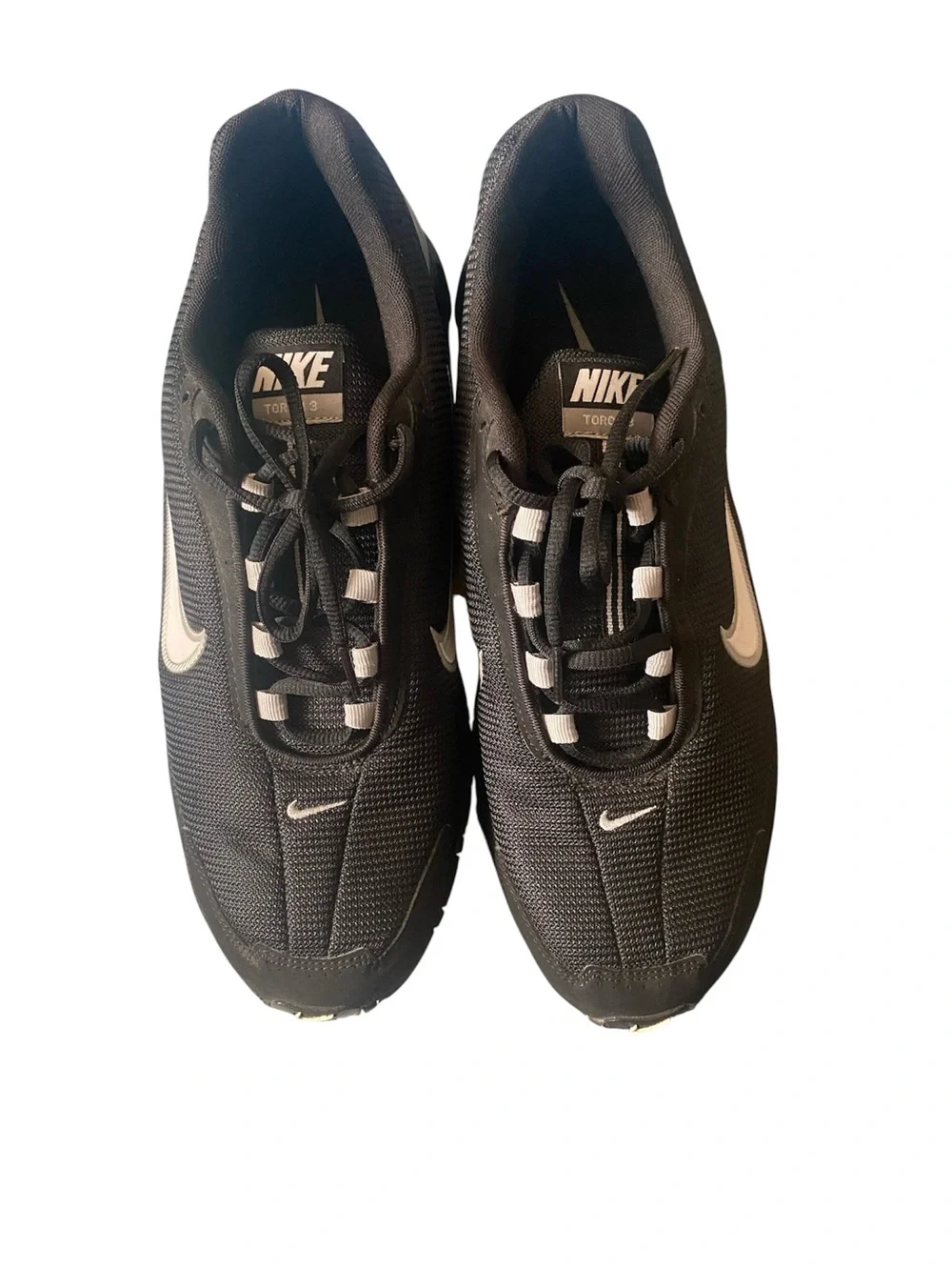 Nike Men’s Black with White Air Max Torch 3 Running Shoes 14